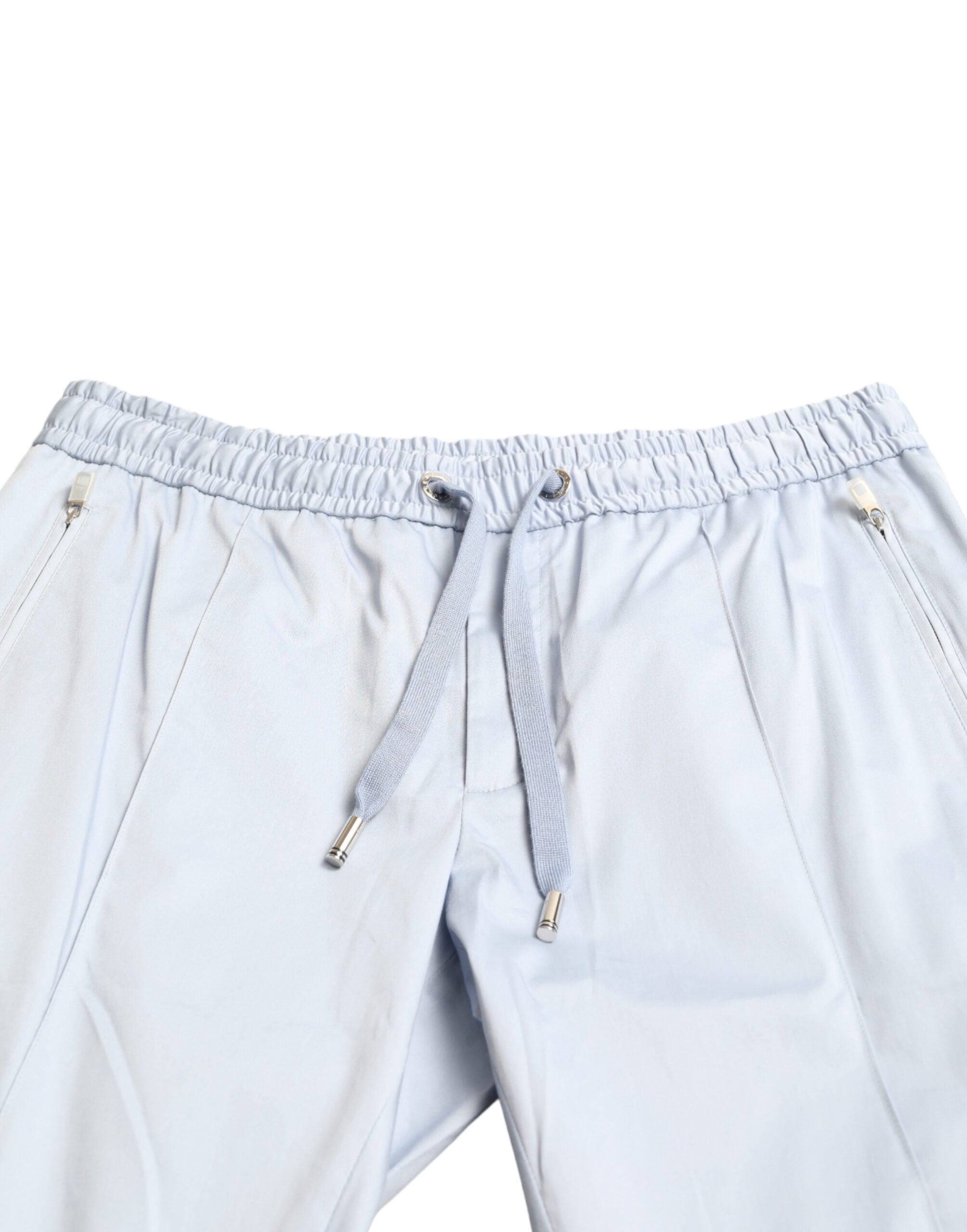 Dolce & Gabbana Hellblaue Baumwoll-Stretch-Jogger-Hose