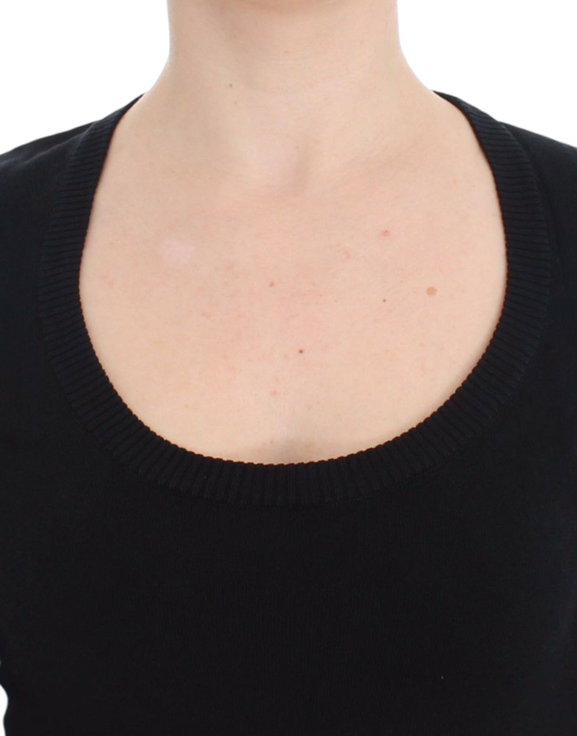 Dolce & Gabbana Schwarzer Kaschmirpullover mit Rundhalsausschnitt Pullover