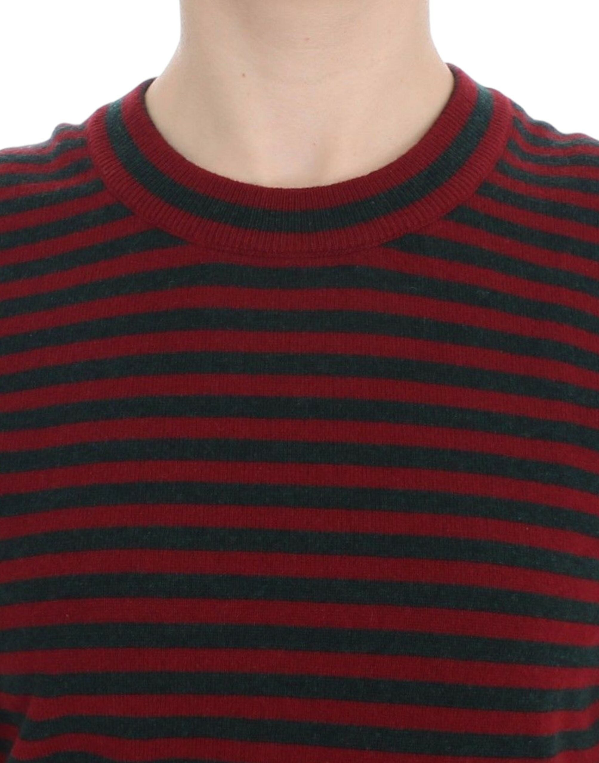 Dolce & Gabbana Rotgrauer Kaschmir-Kurzarmpullover