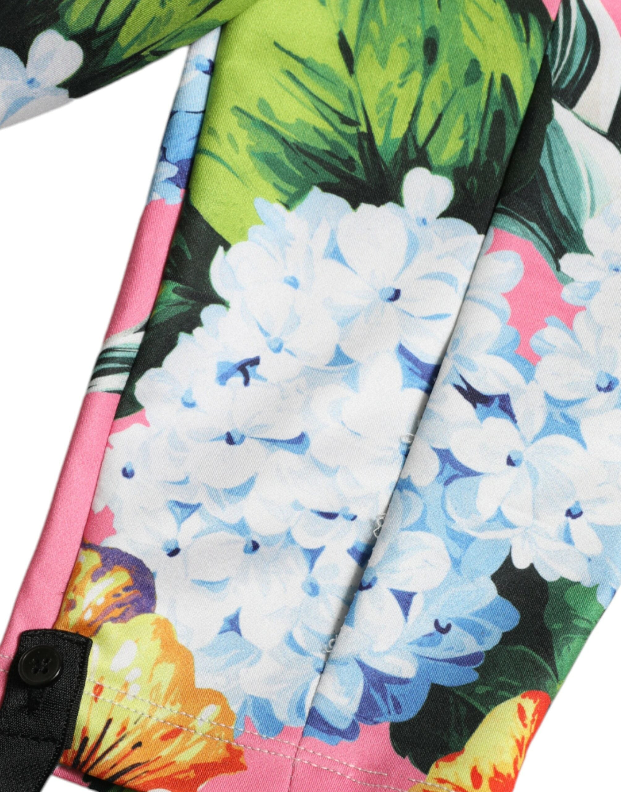 Dolce & Gabbana Multicolor Floral Leggings mit hoher Taille Hose