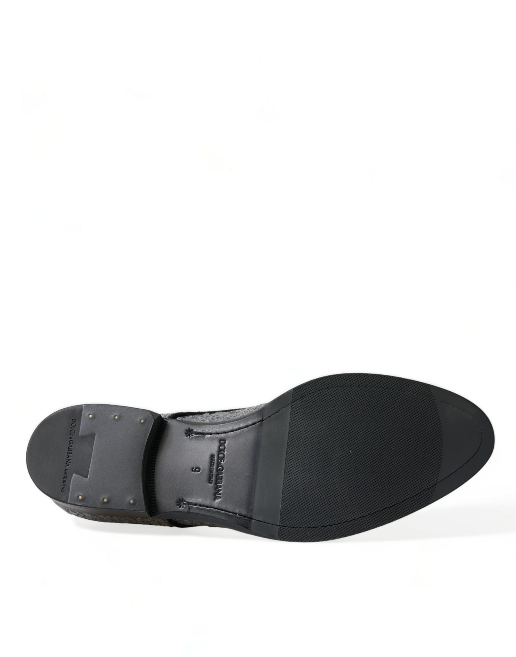 Dolce & Gabbana Silberne Pailletten-Schnürschuhe für Herren