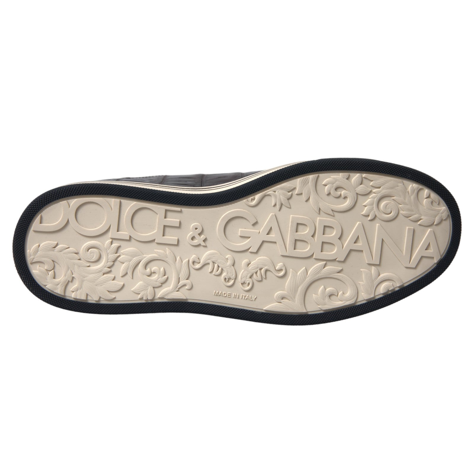 Dolce & Gabbana Braun Kroko Exotische Leder Männer Casual Turnschuhe Schuhe