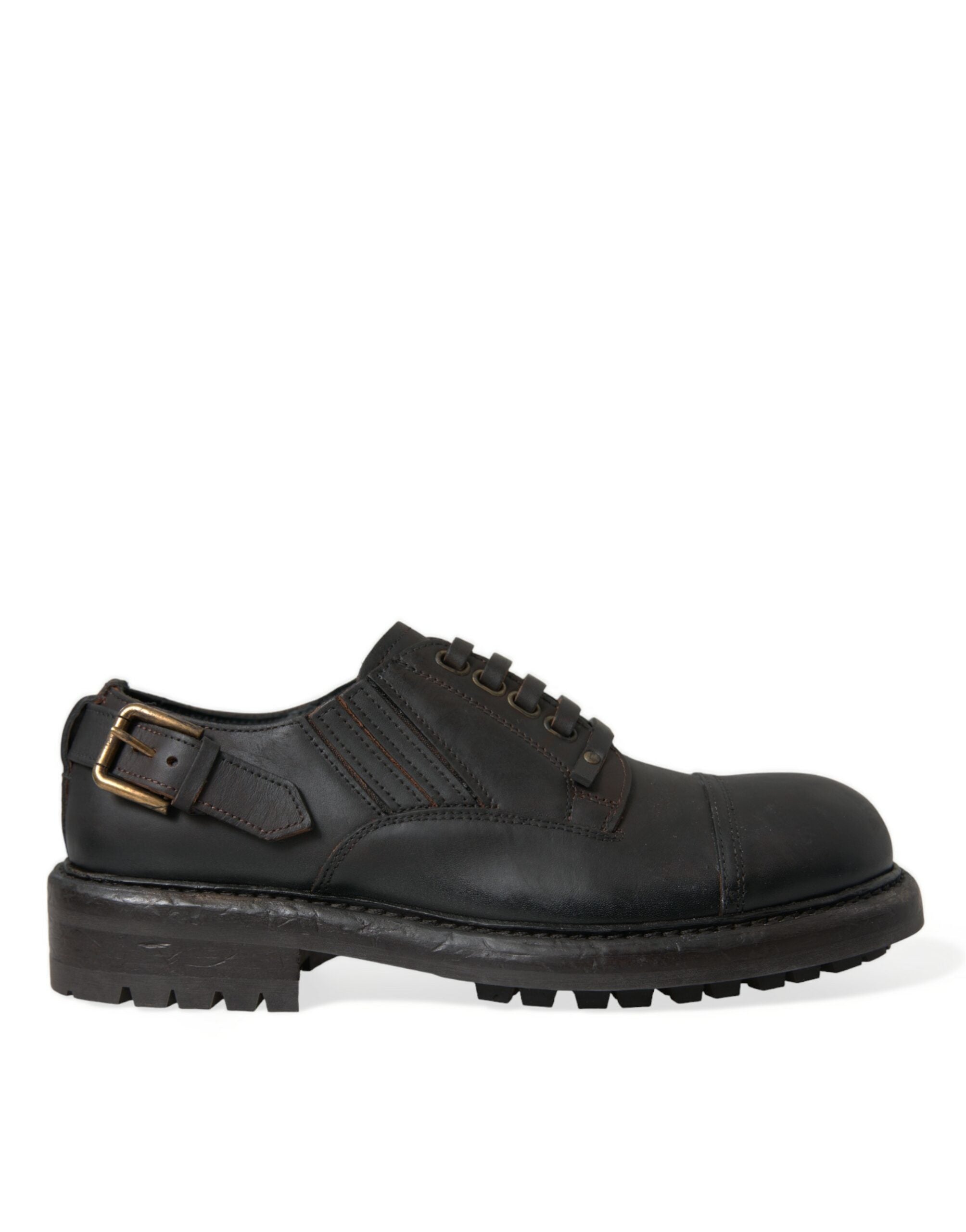 Dolce & Gabbana Braun Leder Lace Up Derby Männer Kleid Schuhe