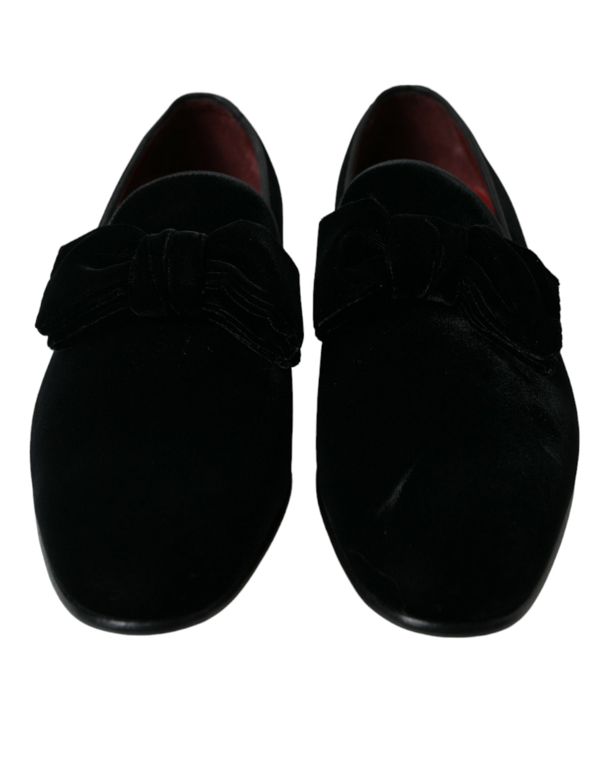Dolce & Gabbana Schwarzer Samt Loafers Formelle Schuhe