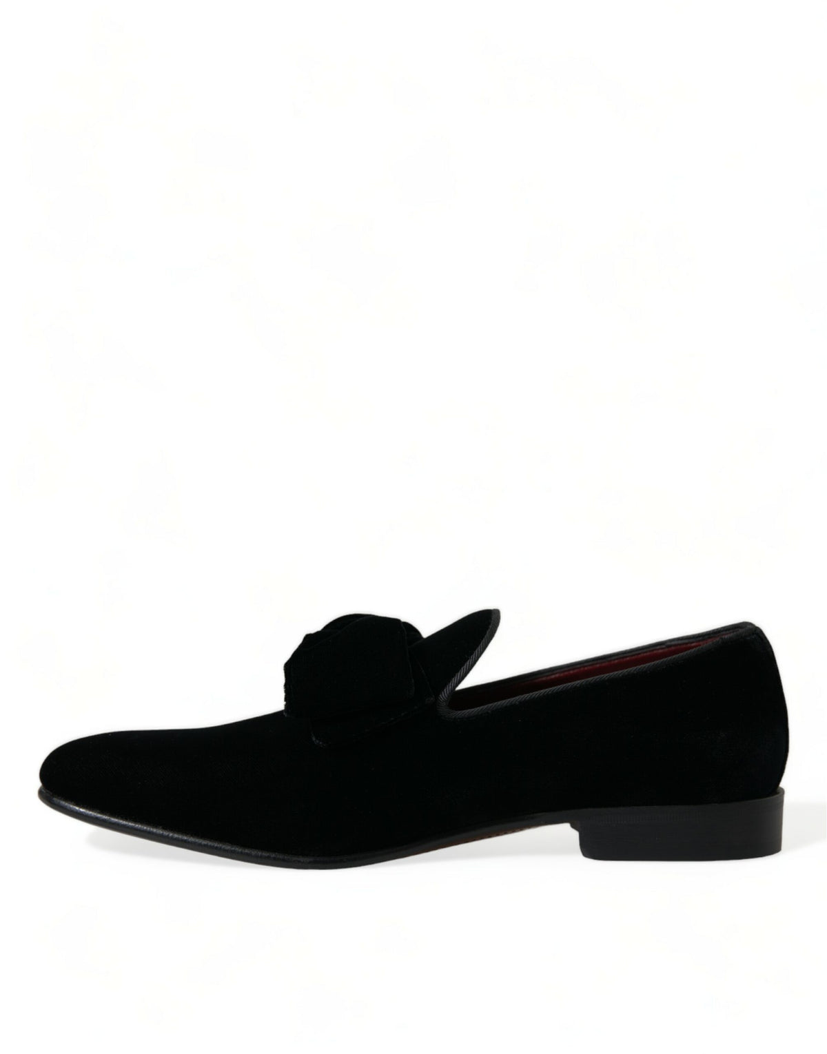 Dolce & Gabbana Schwarzer Samt Loafers Formelle Schuhe