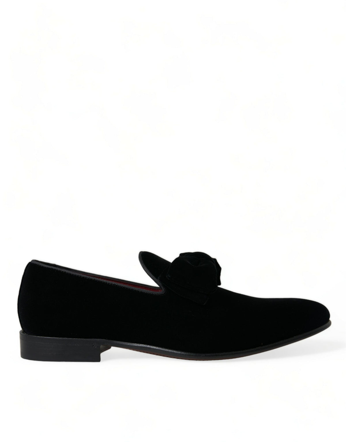 Dolce & Gabbana Schwarzer Samt Loafers Formelle Schuhe
