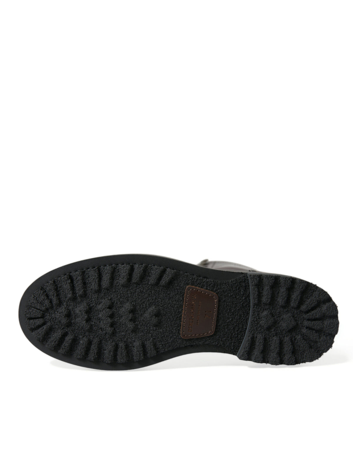Dolce & Gabbana Schwarzes Leder Militär Kampfstiefel Schuhe
