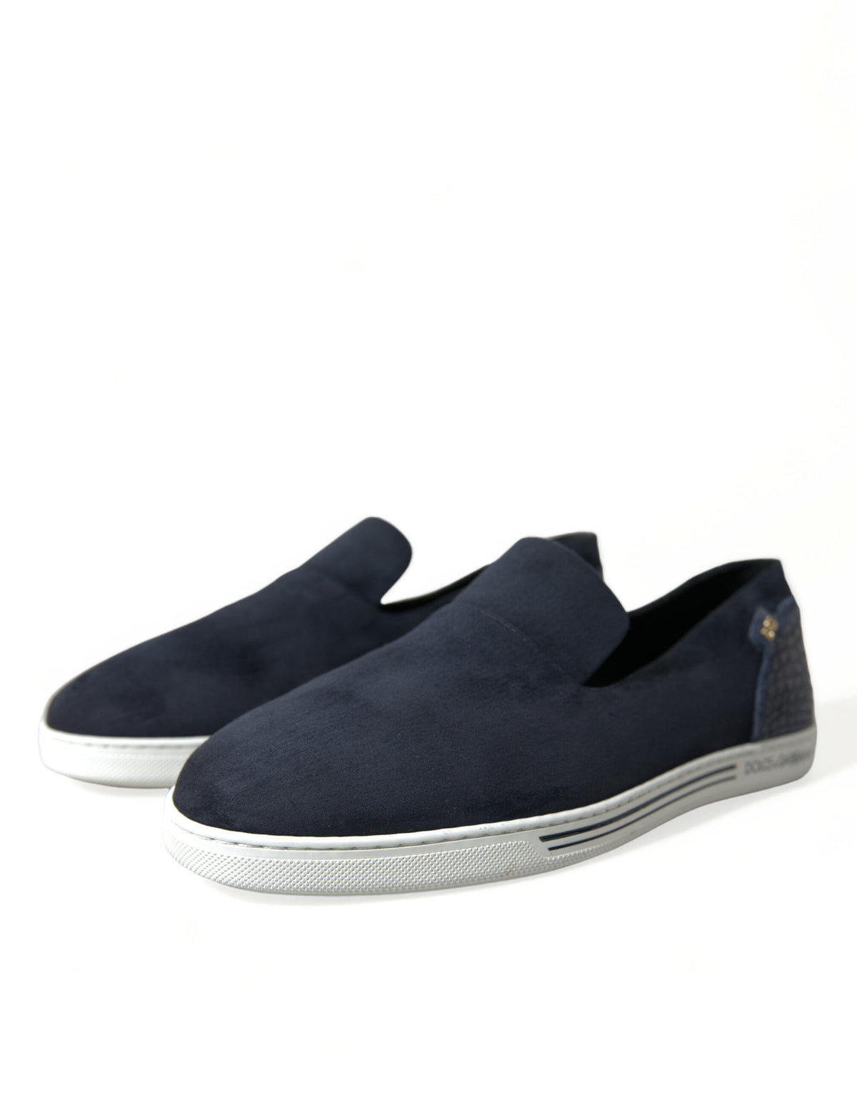 Dolce & Gabbana Blau Wildleder Kaiman Loafers Saint Tropez Schuhe
