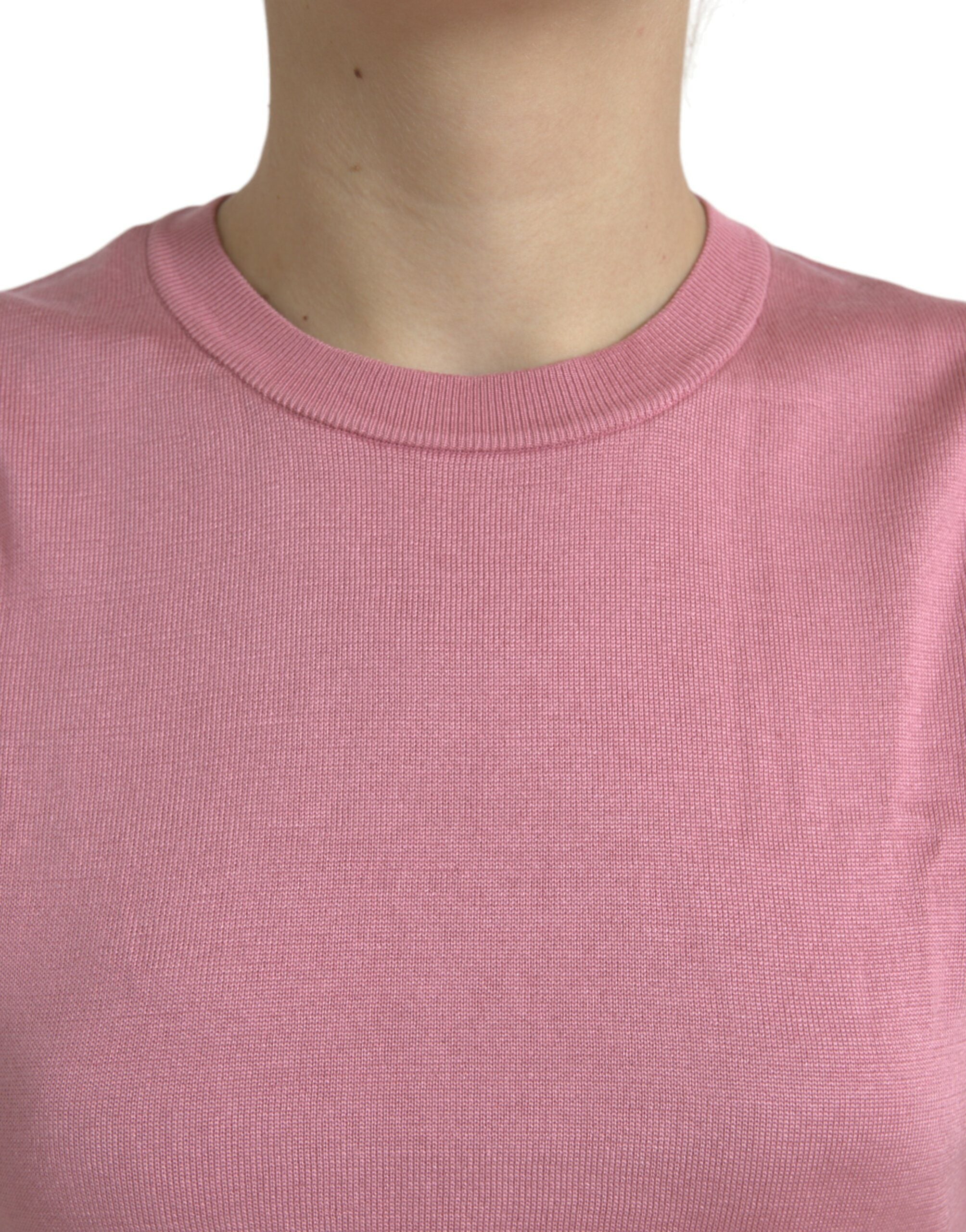 Dolce & Gabbana Pinkes ärmelloses Tank-Top mit Rundhalsausschnitt
