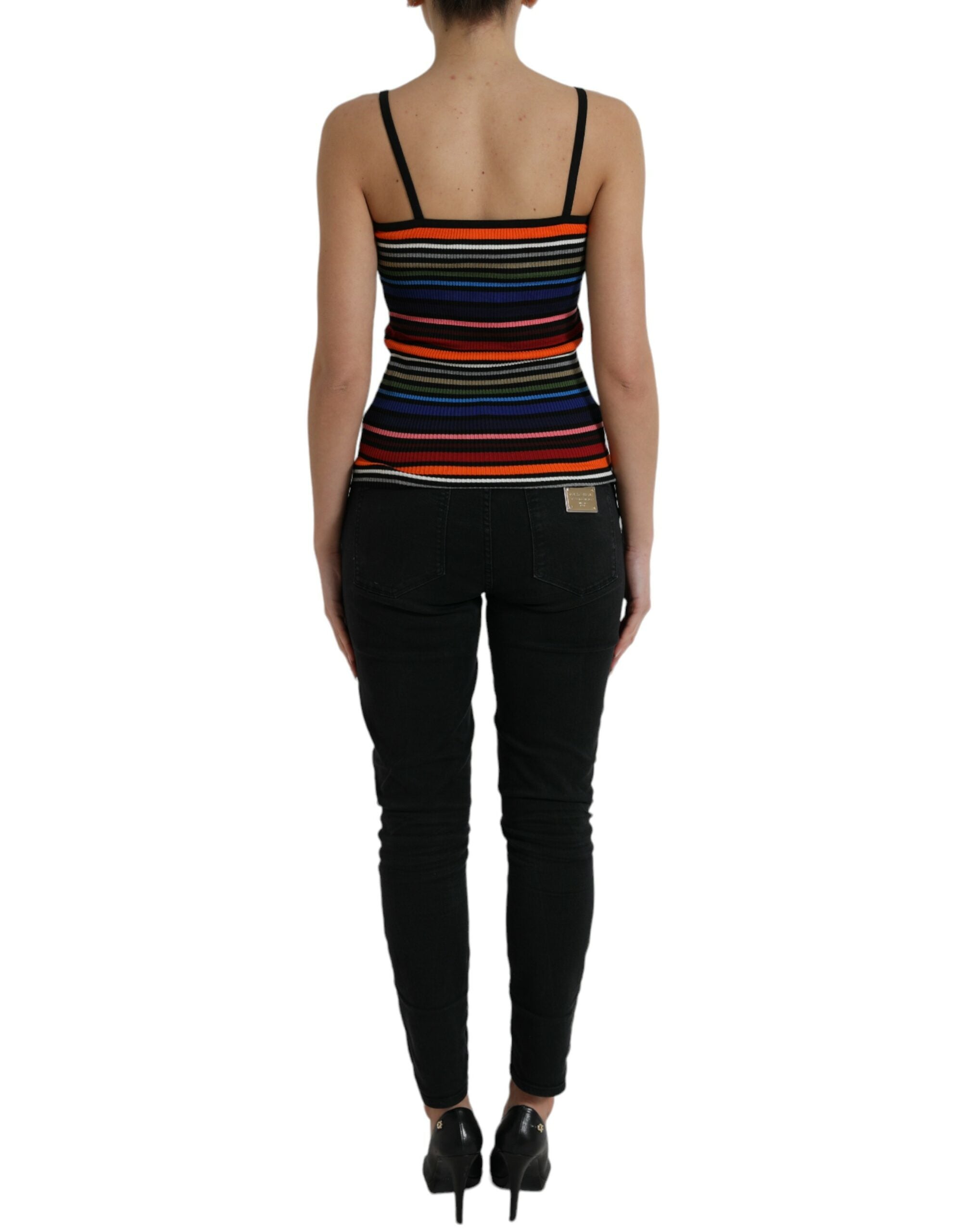 Dolce & Gabbana Mehrfarbig gestreiftes Spaghetti-Träger-Top