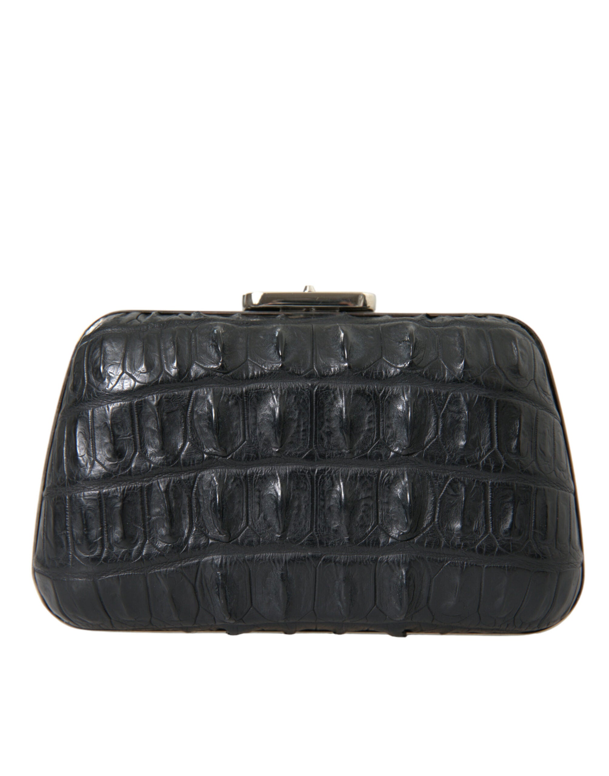 Balenciaga Schwarze Exotenhaut Leder Umhängetasche Crossbody Box Clutch Bag