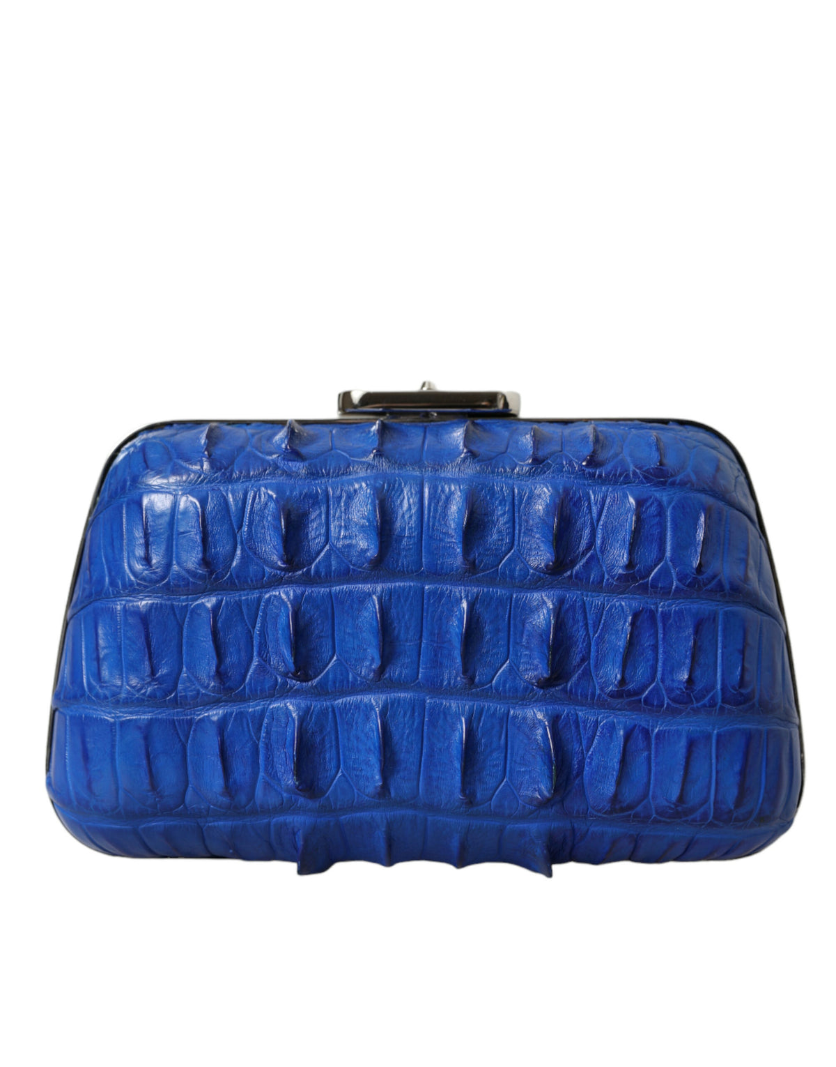 Balenciaga Blaue exotische Haut Leder Schulter Crossbody Box Clutch Tasche