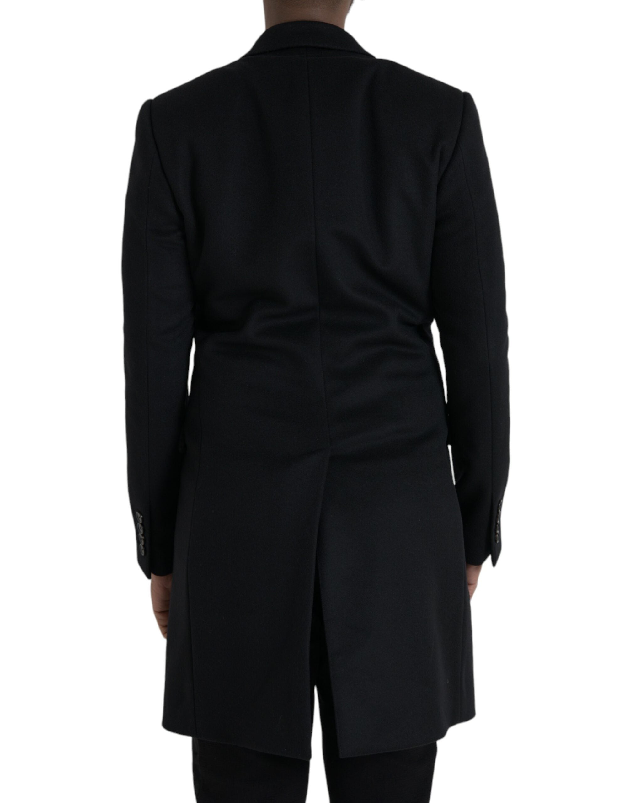 Dolce & Gabbana Schwarzer einreihiger Trenchcoat