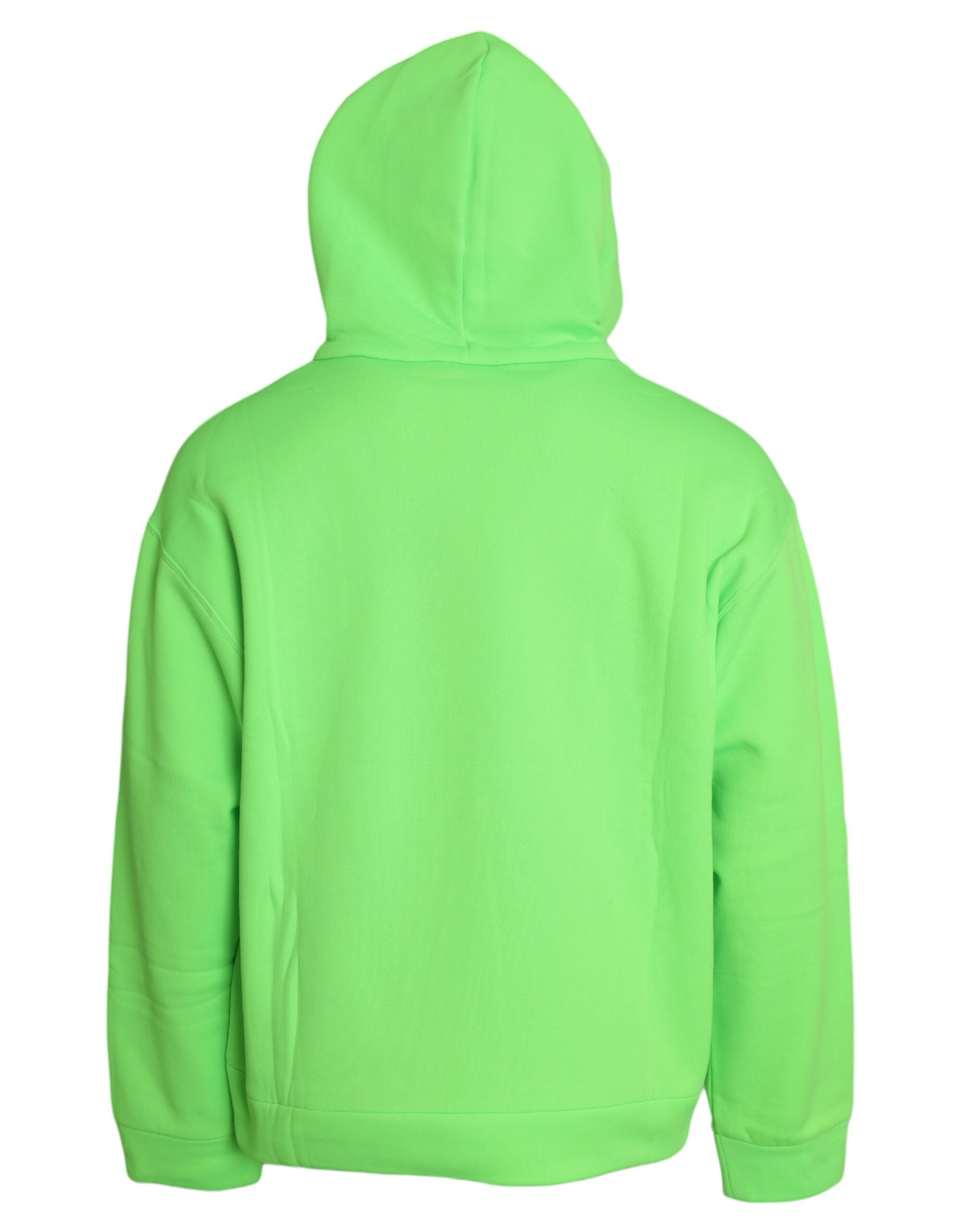 Dolce & Gabbana Neongrünes Kapuzentop Pullover Sweater