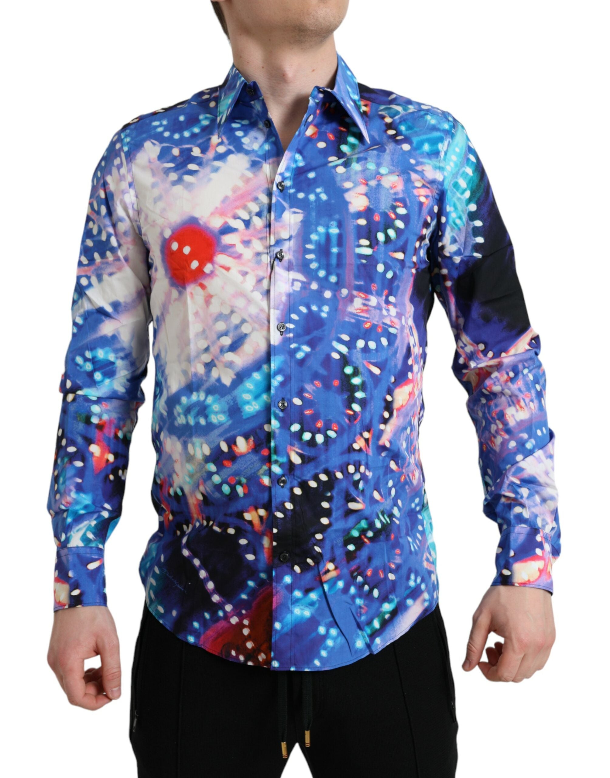 Dolce & Gabbana Multicolor Luminarie Schlankes MARTINI Hemd