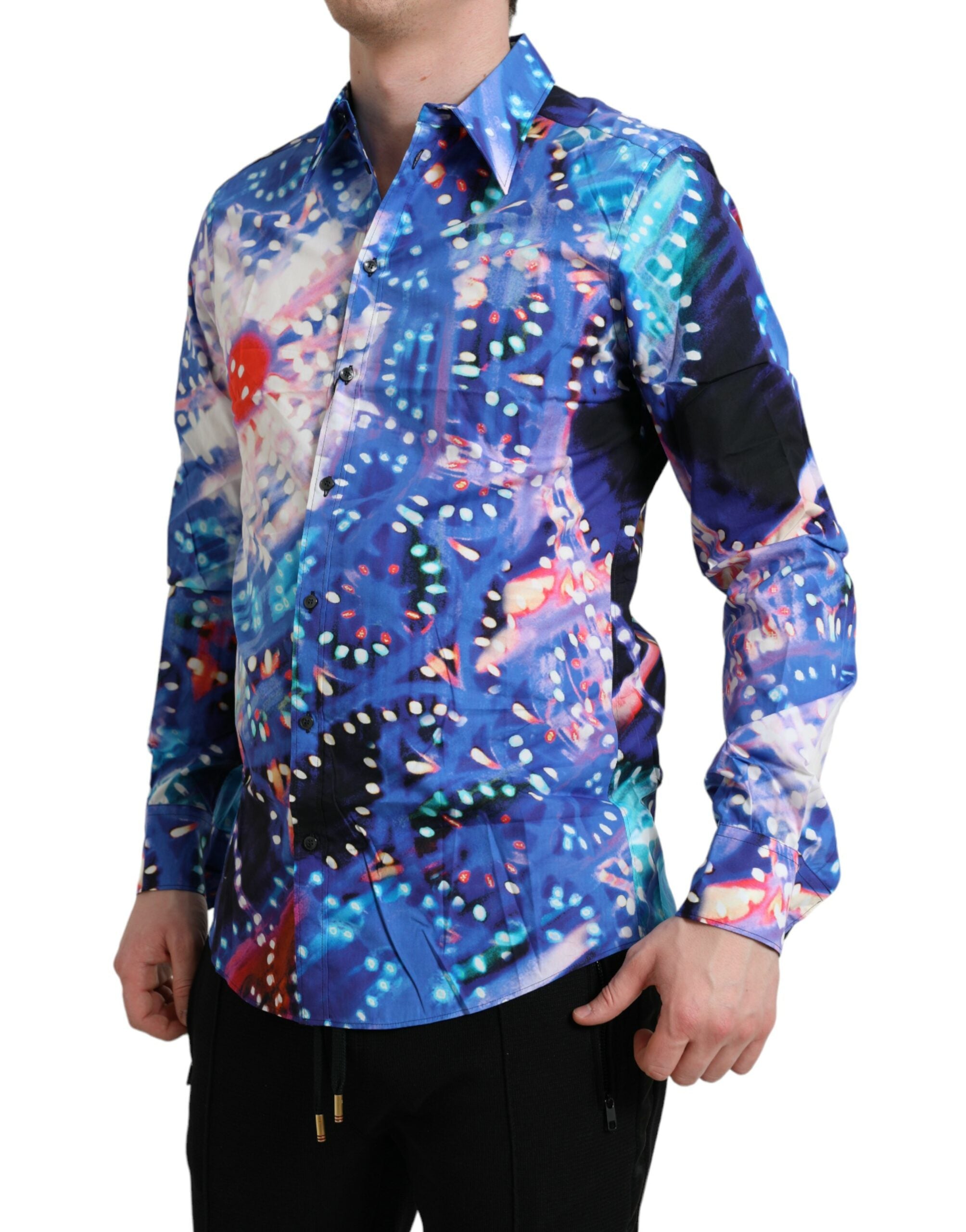 Dolce & Gabbana Multicolor Luminarie Schlankes MARTINI Hemd