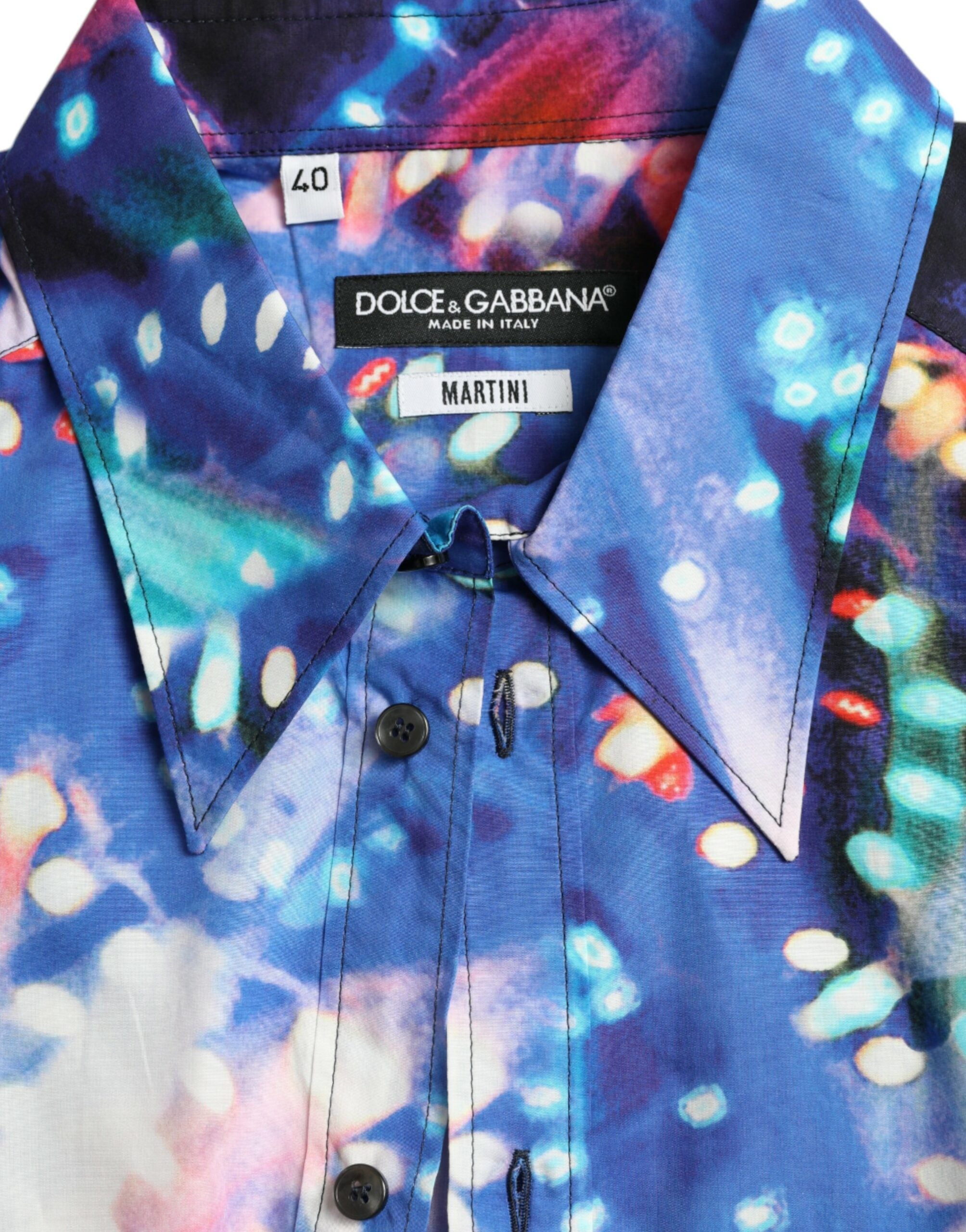 Dolce & Gabbana Multicolor Luminarie Schlankes MARTINI Hemd