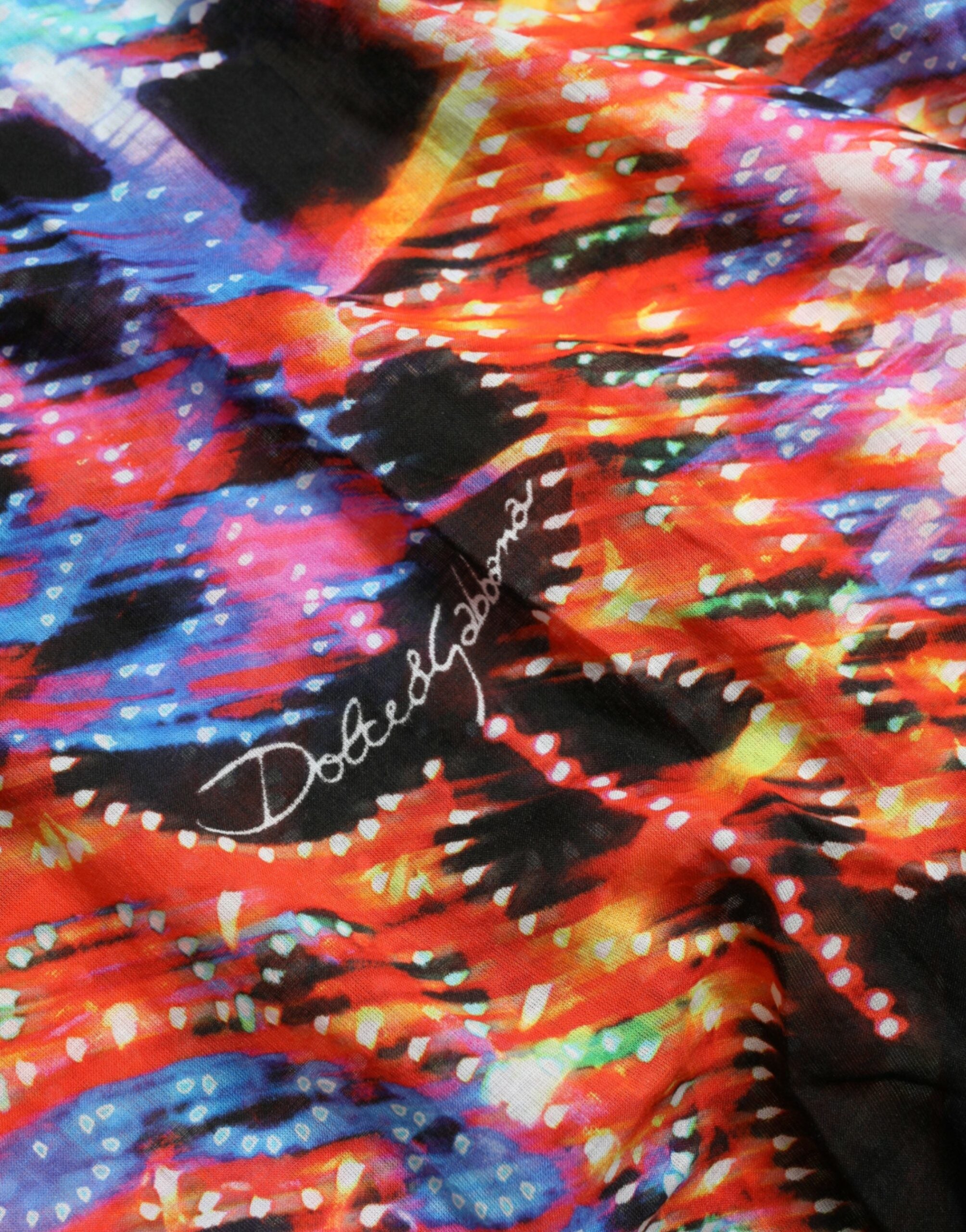 Dolce & Gabbana Mehrfarbiges T-Shirt aus Baumwolle mit Luminarie-Druck