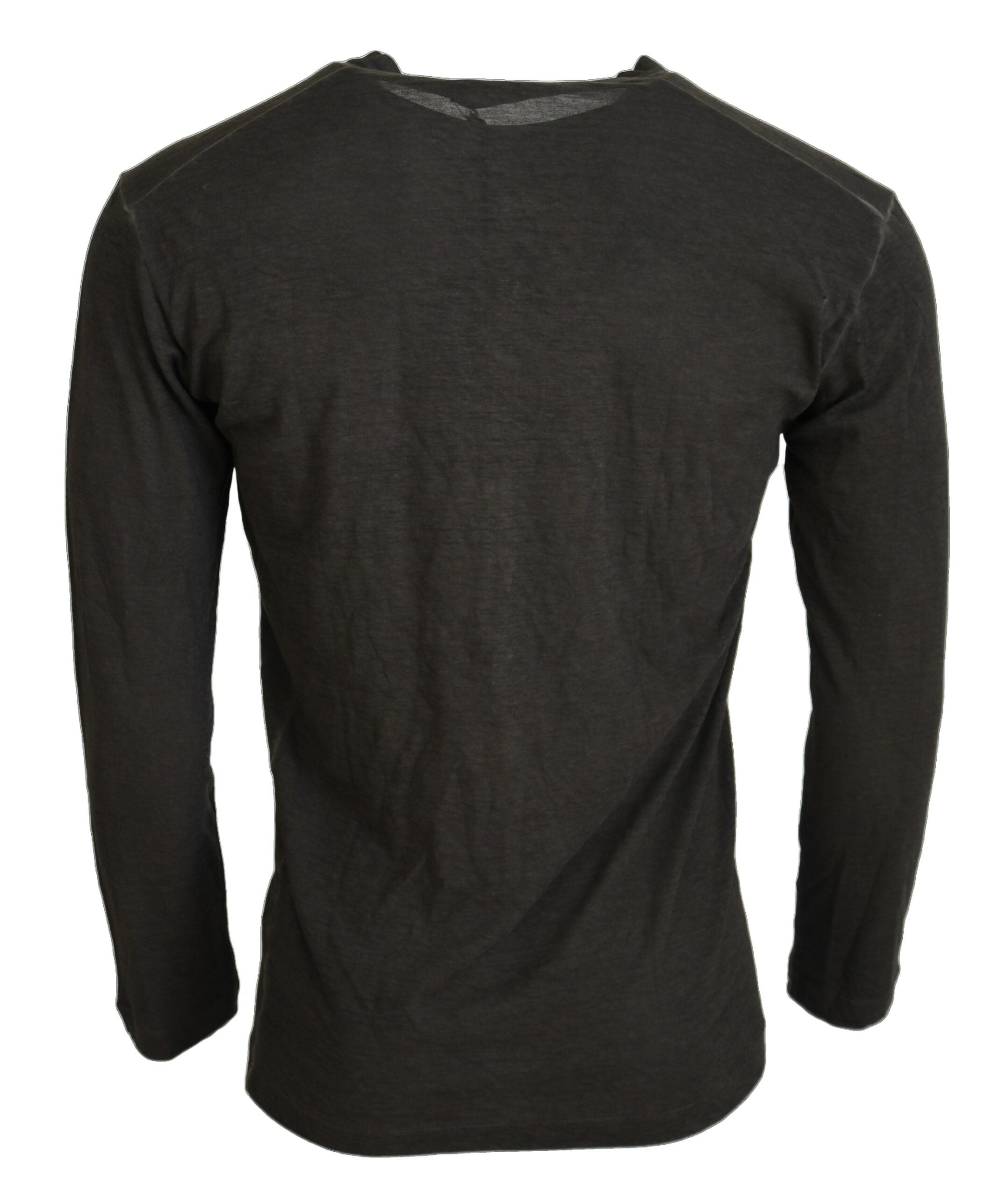 Dsquared² Grauer Baumwoll-Leinen Pullover mit langen Ärmeln