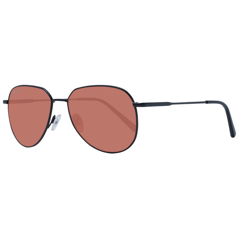 Serengeti Schwarze Sonnenbrille aus Metall