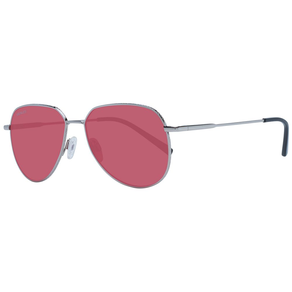 Serengeti Sonnenbrille aus silbernem Metall