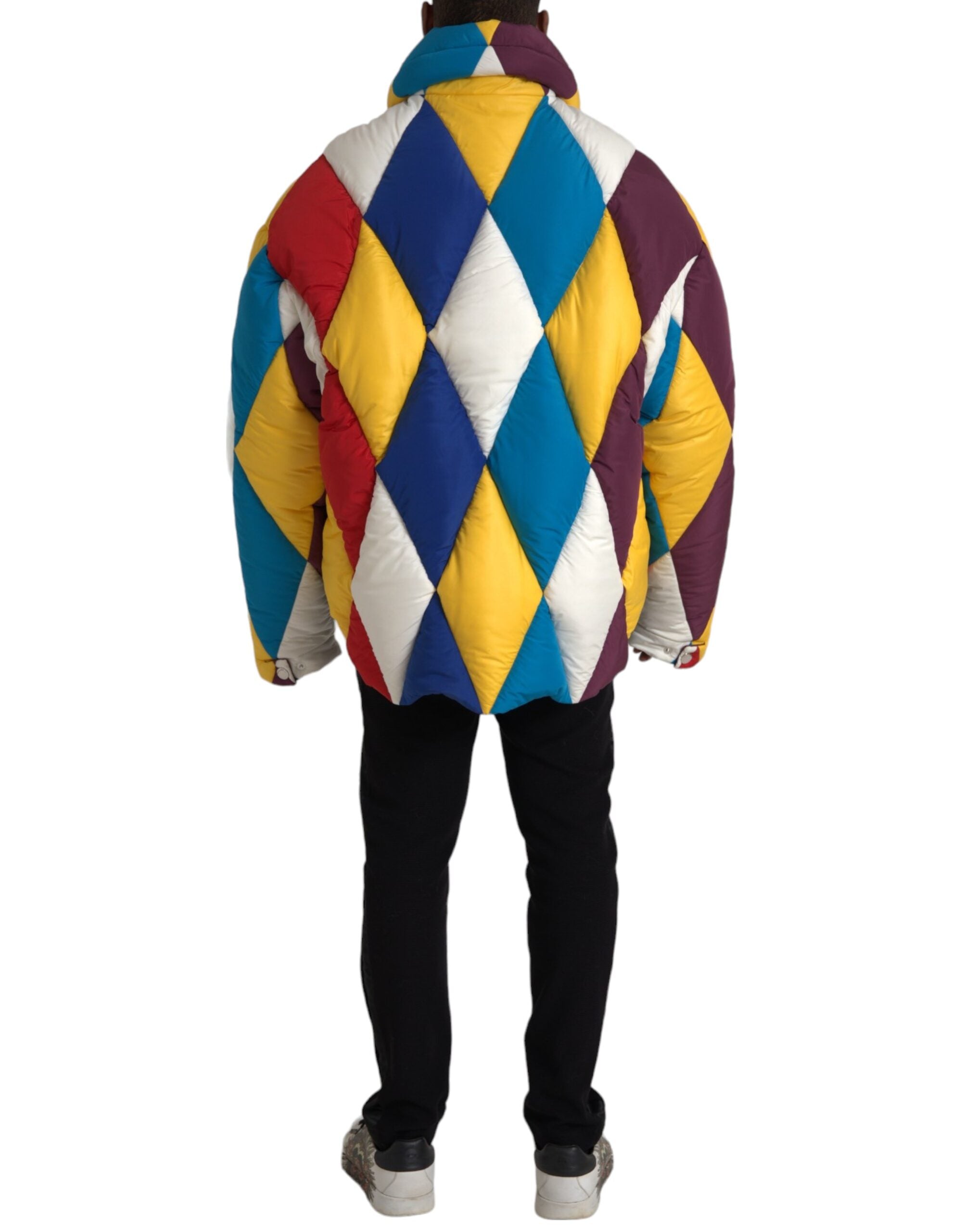 Dolce & Gabbana Multicolor Windbreaker Pufferjacke Männer