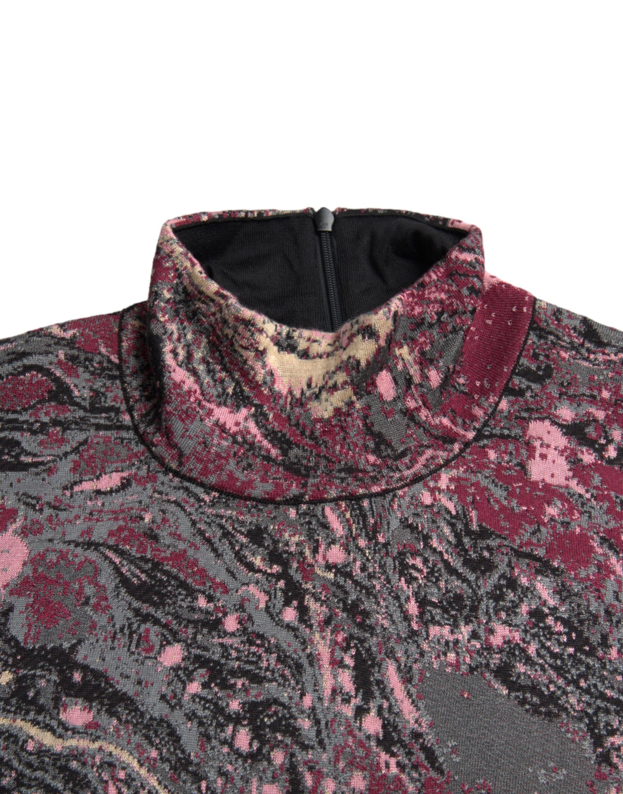 Dolce & Gabbana Multicolor Grafik Rollkragenpullover für Männer