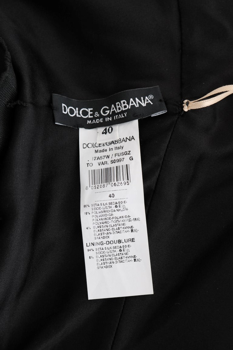 Dolce & Gabbana Goldfarbener Seiden-Stretch-Romper Body