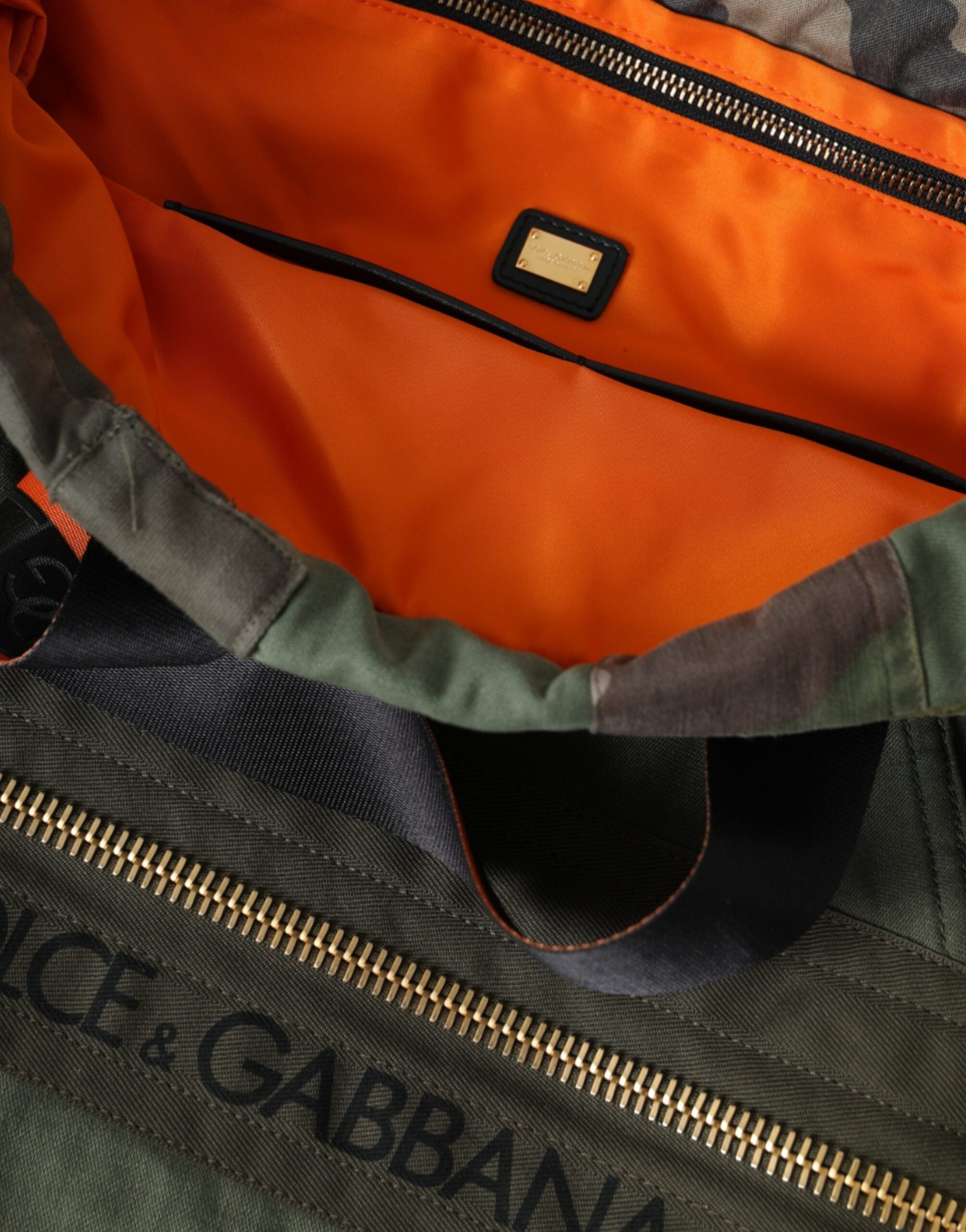 Dolce & Gabbana Militär Grün Patchwork Rucksack Rucksack Tasche
