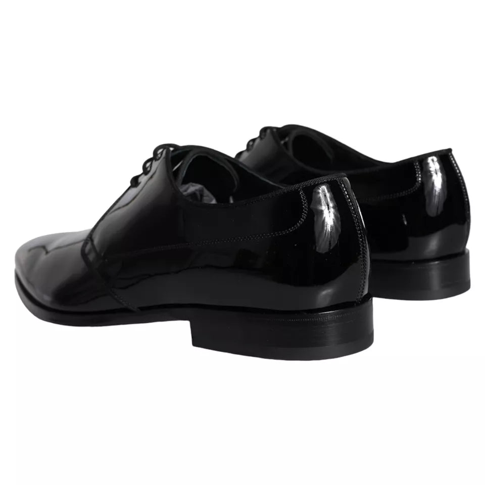 Dolce & Gabbana Schwarze Derby-Schuhe aus Kalbsleder für Herren