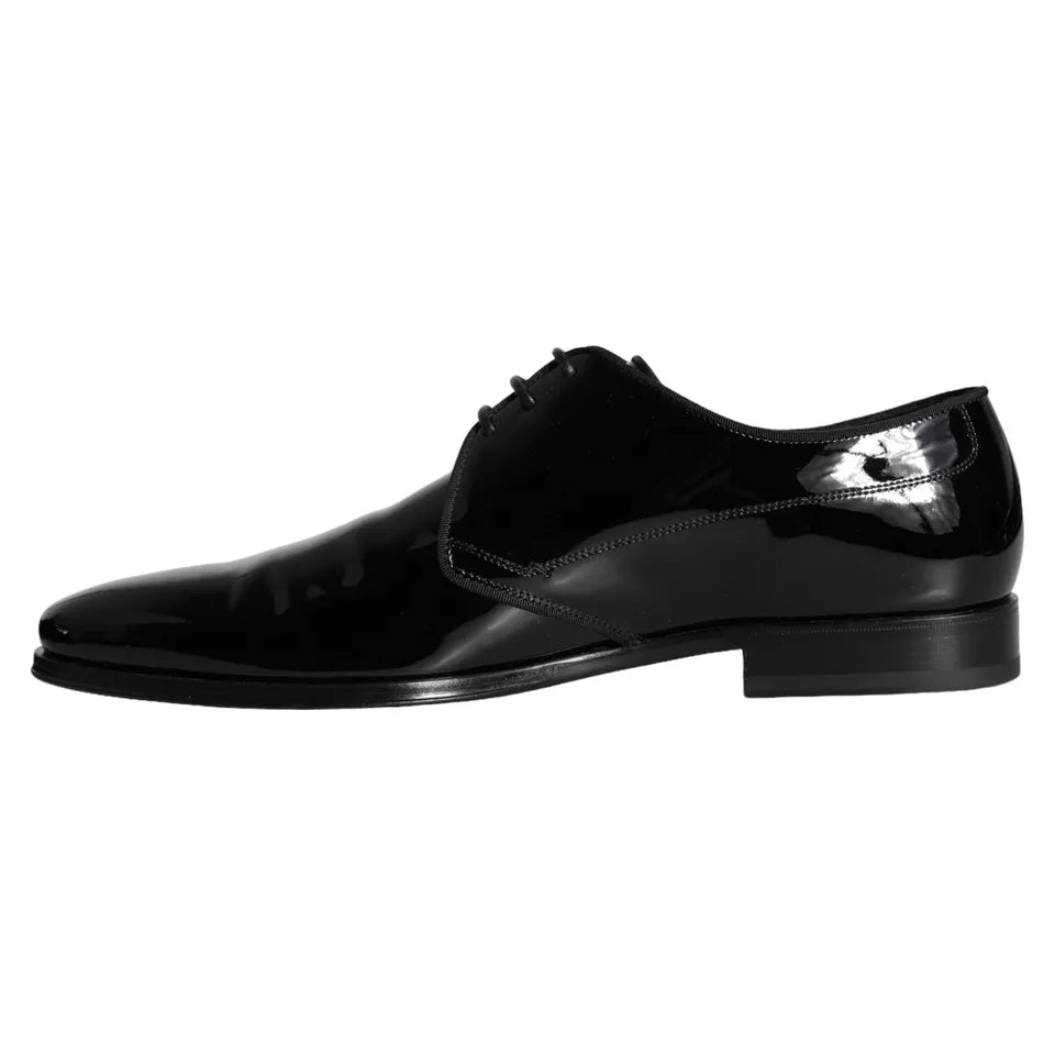 Dolce & Gabbana Schwarze Derby-Schuhe aus Kalbsleder für Herren