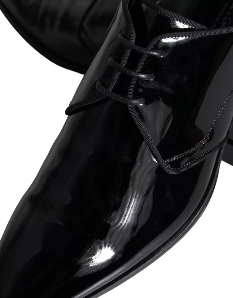 Dolce & Gabbana Schwarze Derby-Schuhe aus Kalbsleder für Herren
