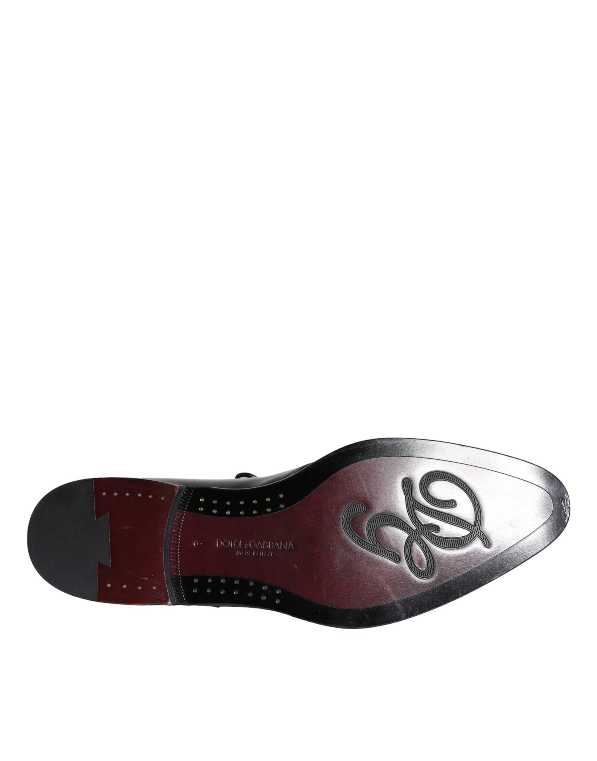 Dolce & Gabbana Schwarze Derby-Schuhe aus Kalbsleder für Herren