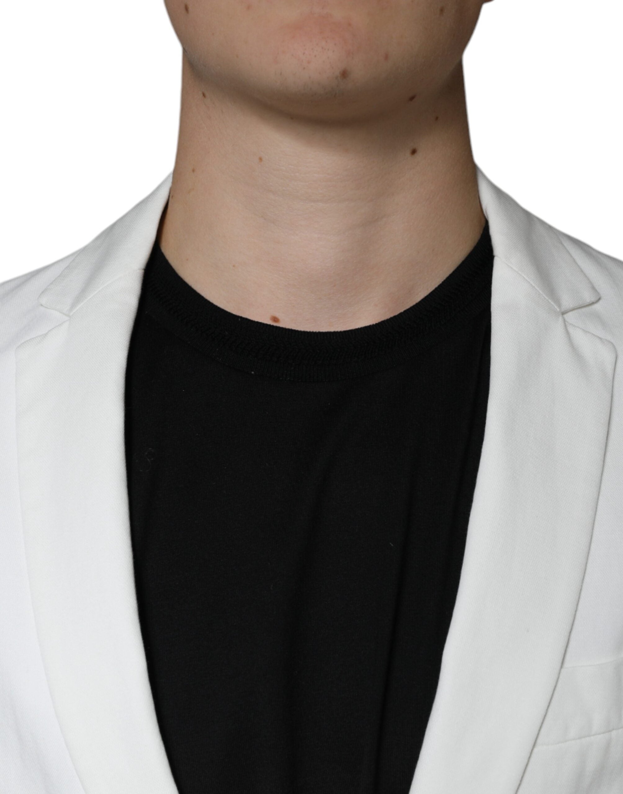 Dondup Weißer einreihiger formeller Blazer mit einem Knopf