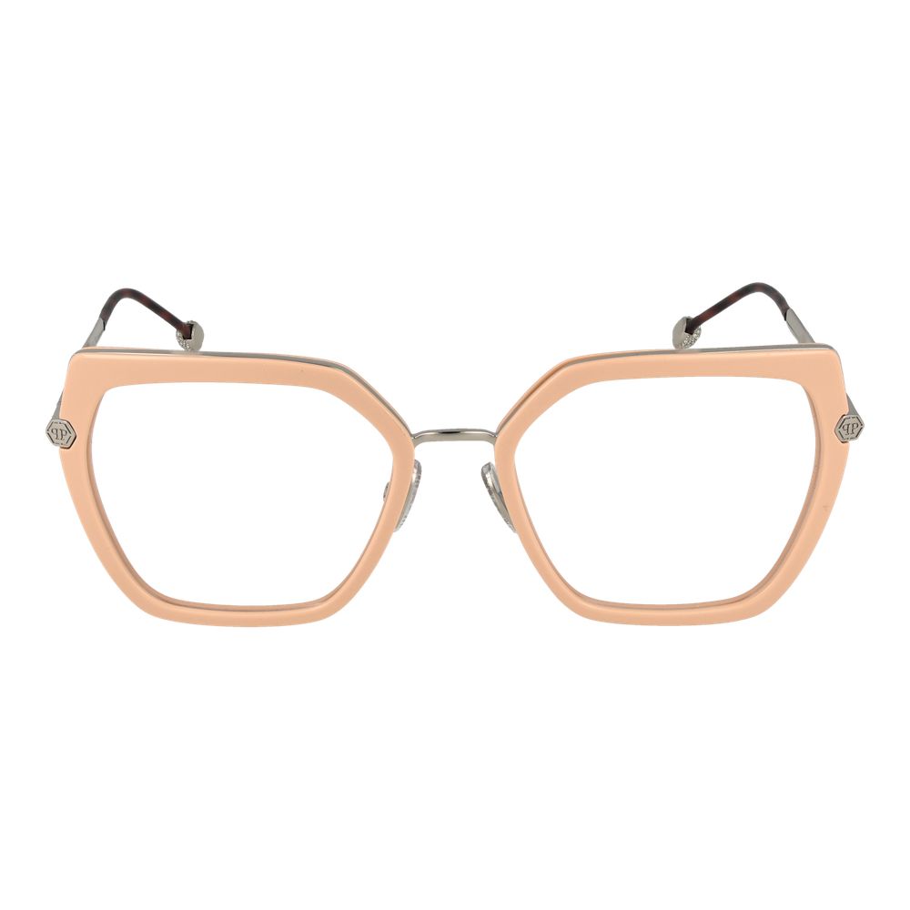 Philipp Plein Rosa Metall- und Kunststoffbrille (Gestelle)