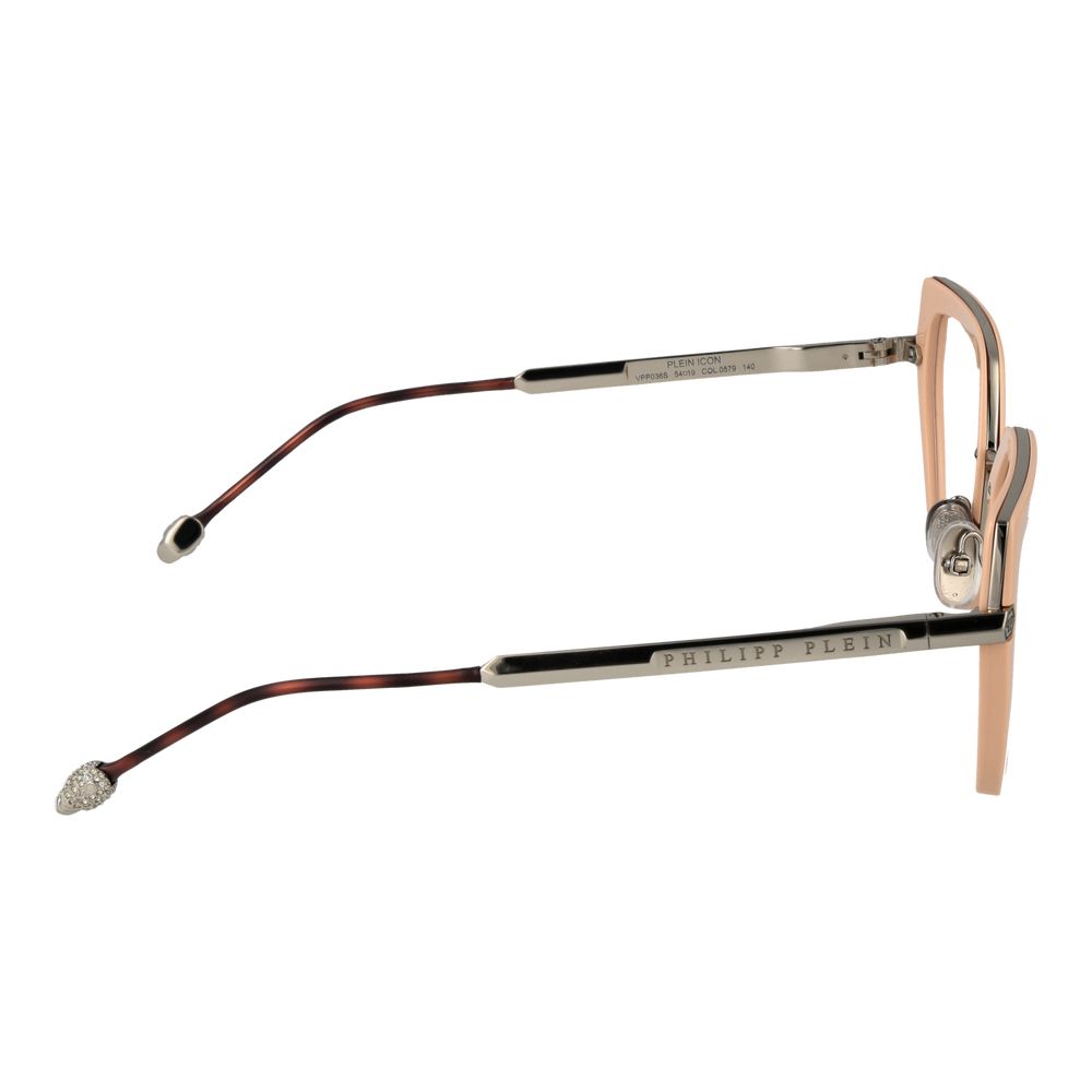 Philipp Plein Rosa Metall- und Kunststoffbrille (Gestelle)