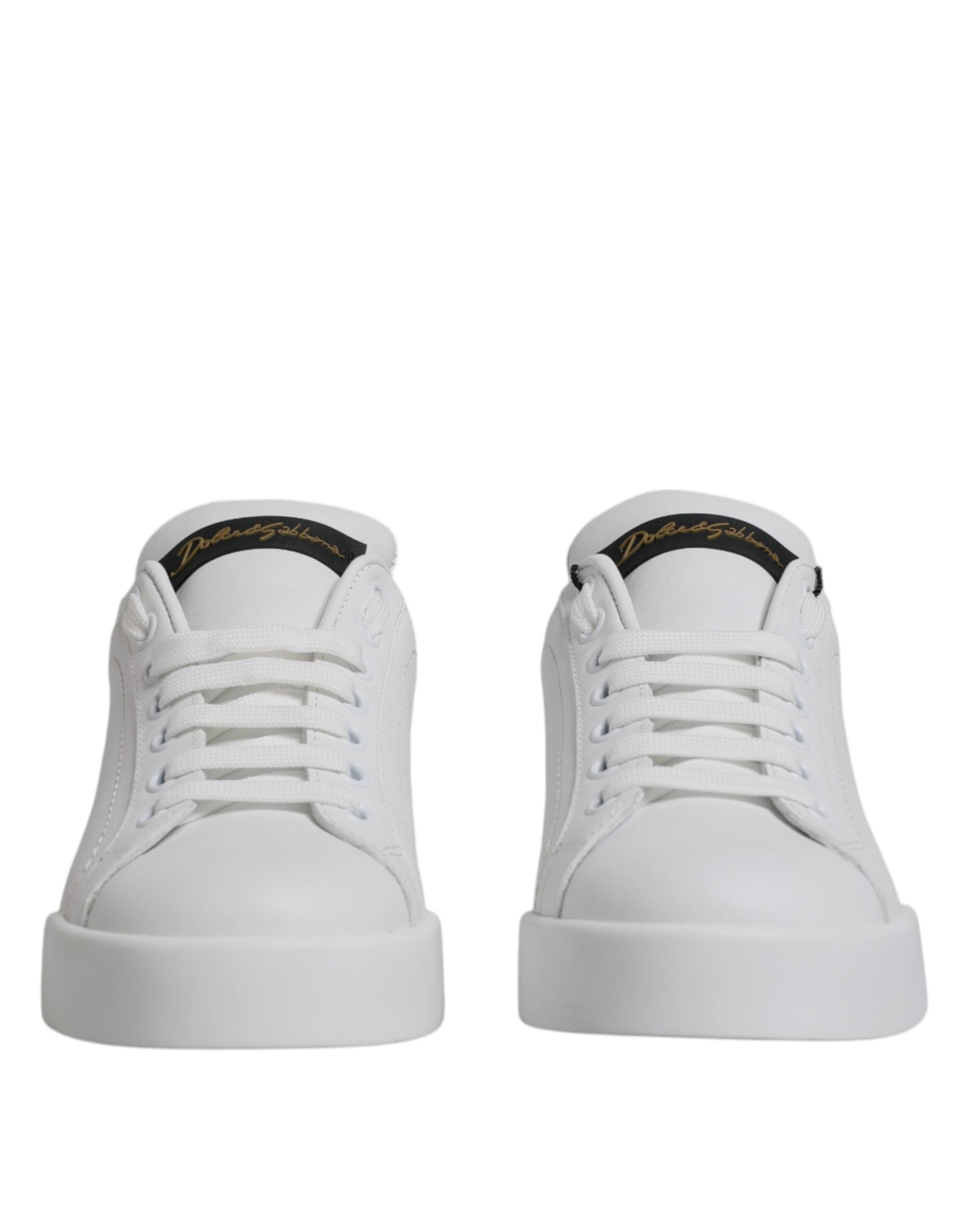 Dolce & Gabbana Weißes Leder Klassische Low Top Sneakers Schuhe