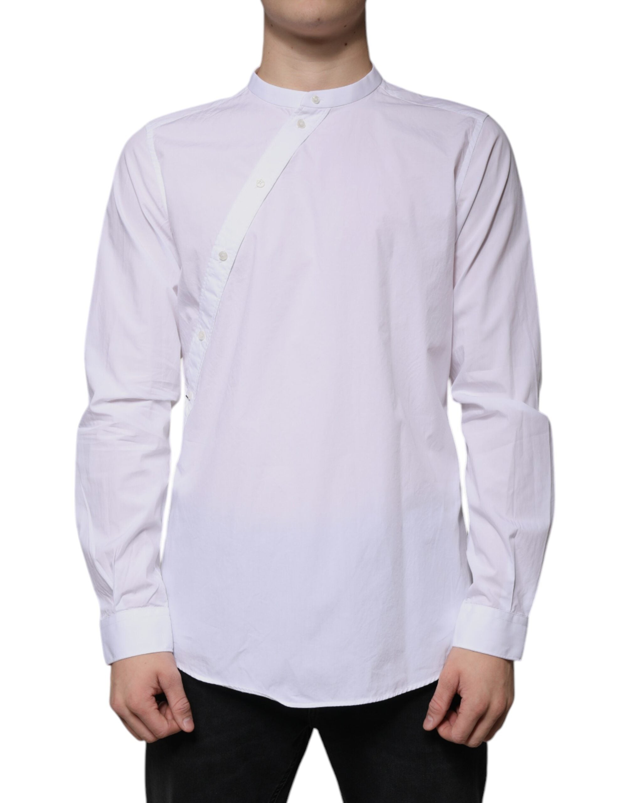 Dolce & Gabbana Weißes Baumwollhemd MARTINI Slim Fit