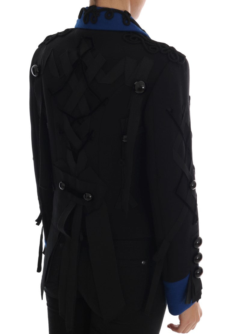 Dolce & Gabbana Trenchcoat aus schwarzer Wolle