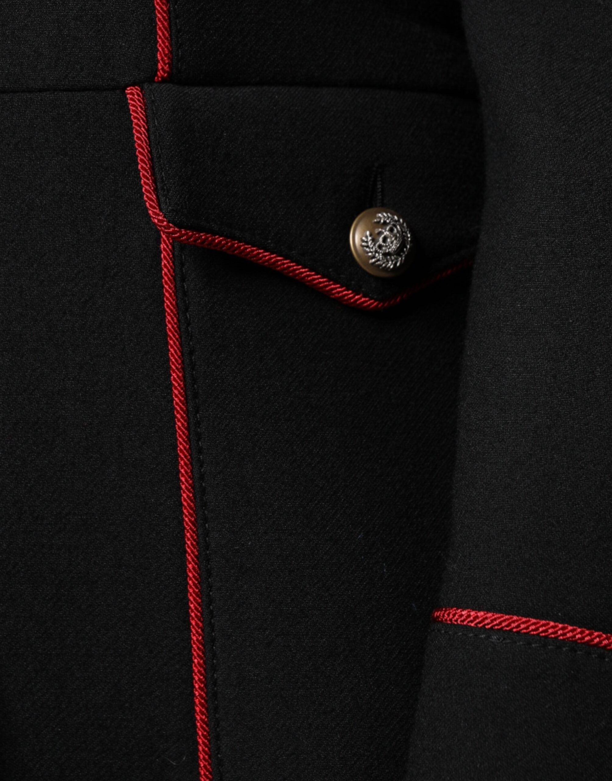 Dolce & Gabbana Schwarzer einreihiger Trenchcoat