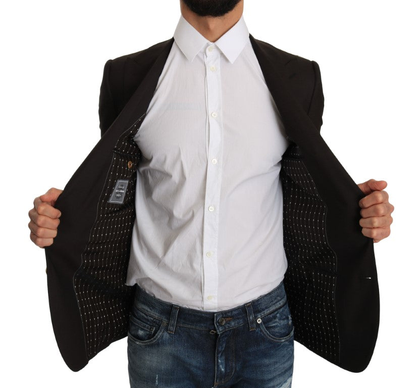 Dolce & Gabbana Braun Wolle SICILIA Jacke Mantel Blazer