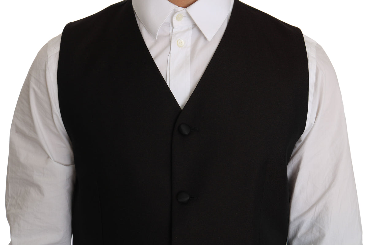 Dolce & Gabbana Schwarze Seidenweste