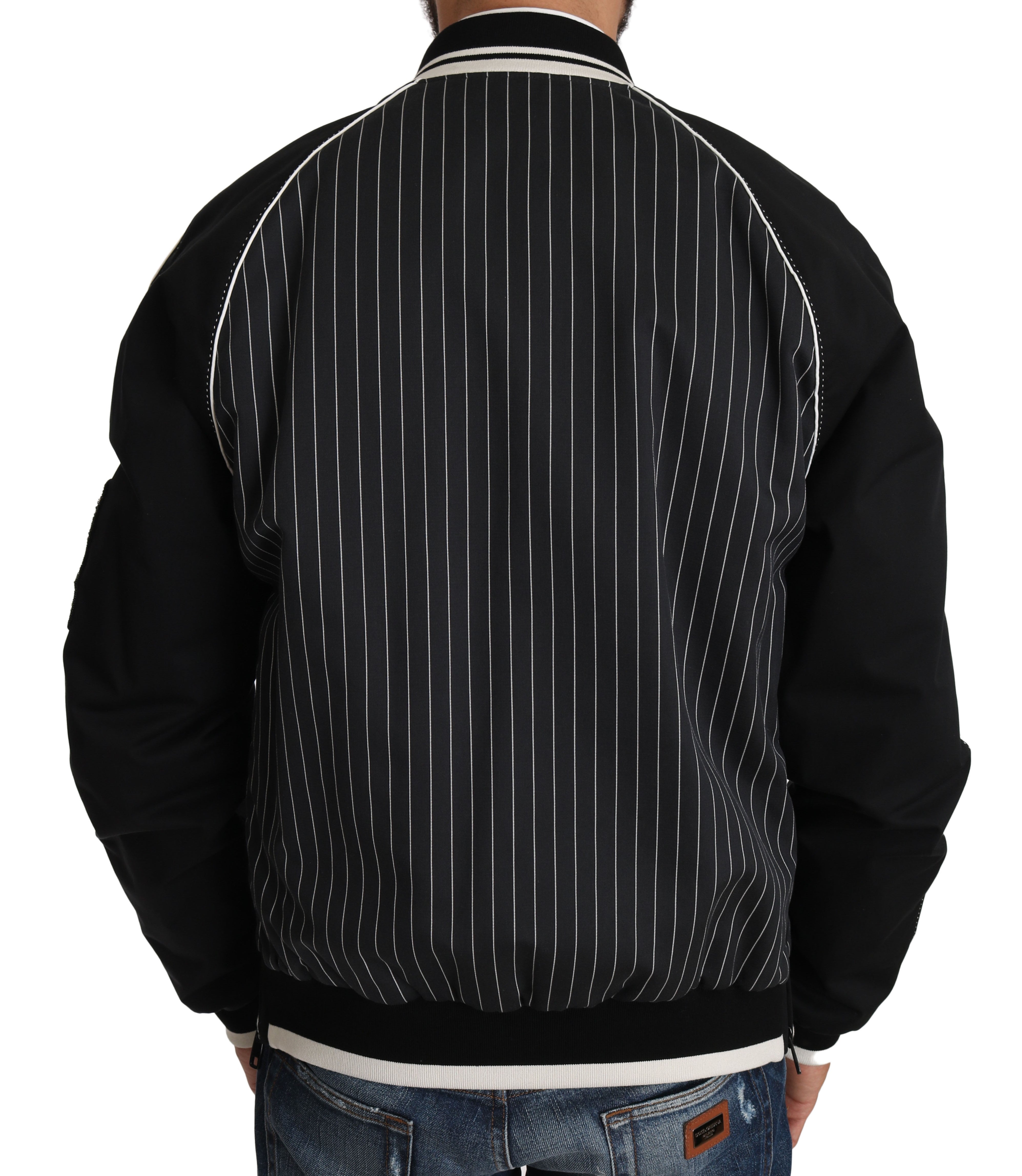 Dolce & Gabbana Schwarze DD58 SG62 Paillettenbesetzte Perlenjacke
