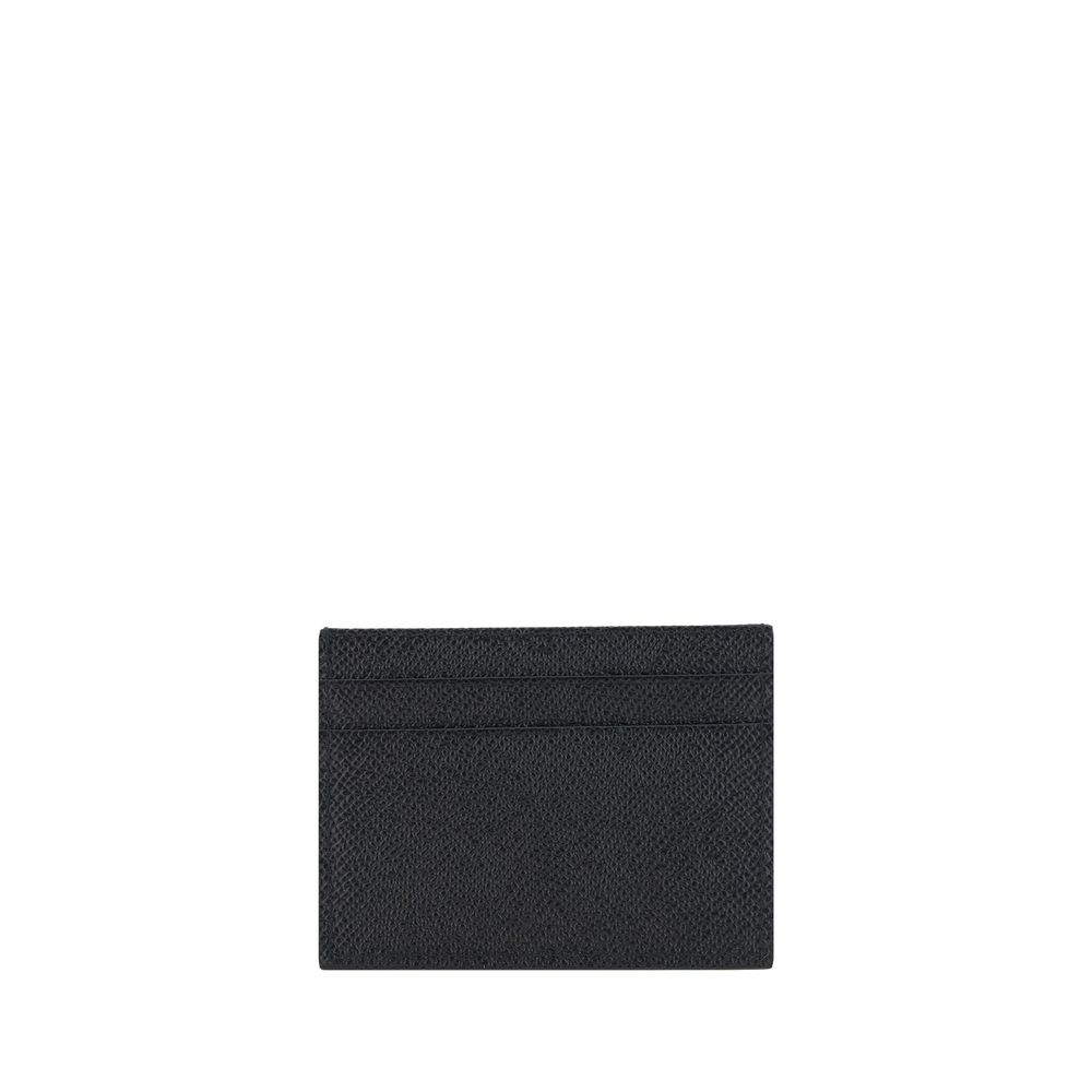 Dolce & Gabbana Schwarzes Kalbsleder Bos Taurus Portemonnaie