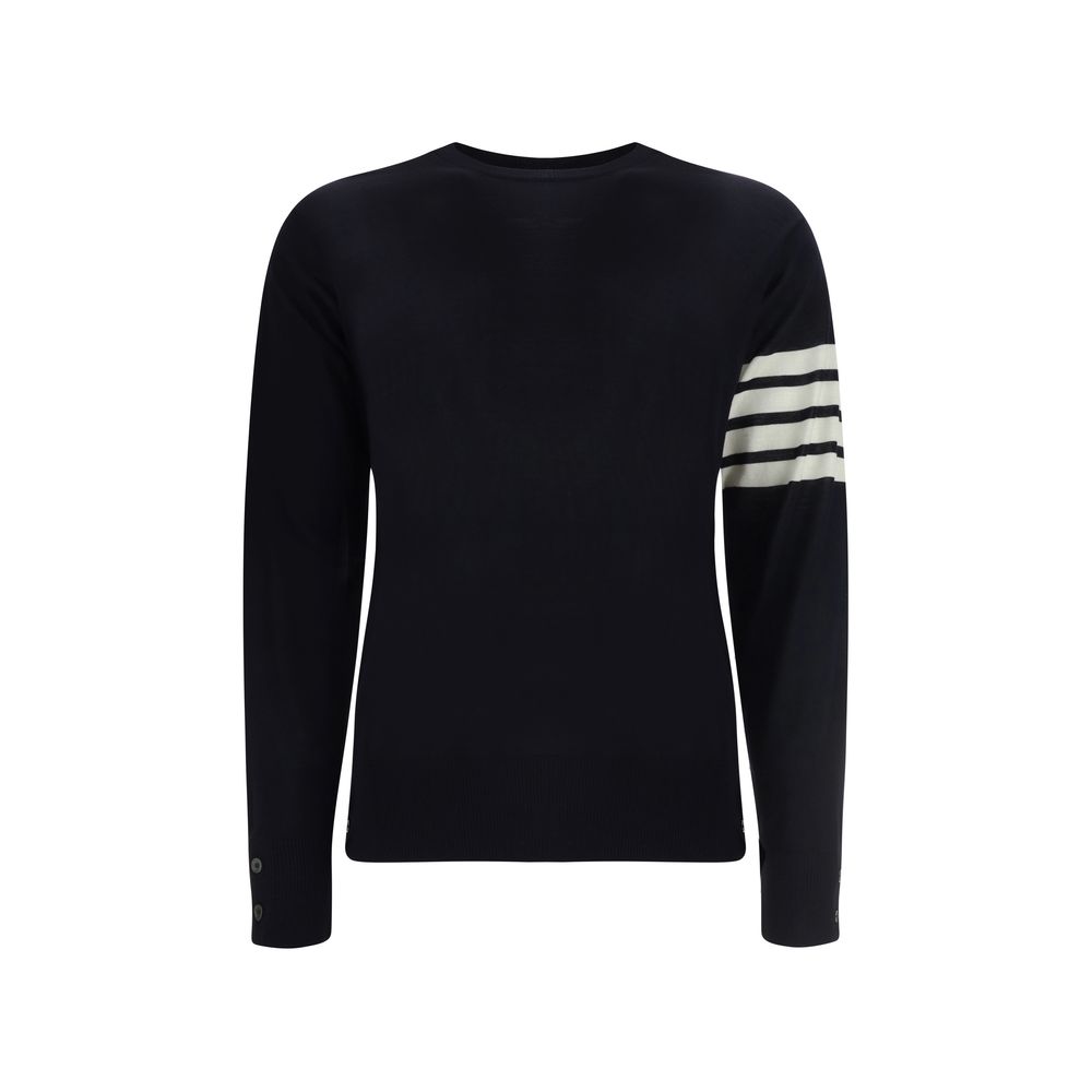 Thom Browne Blauer Sweatshirt aus Fleece-Wolle