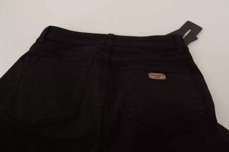Dolce & Gabbana Schwarze Skinny-Jeans aus Baumwoll-Stretch
