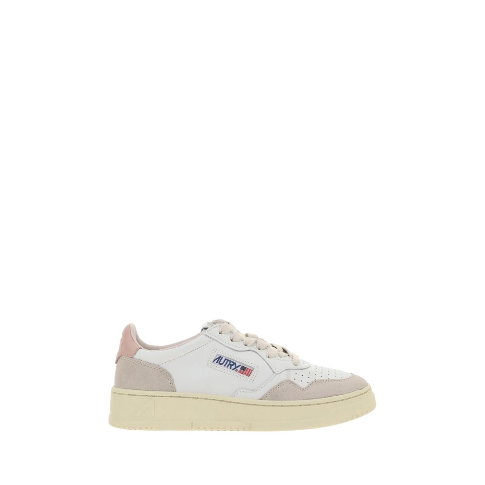 Autry Weiße Low-Top-Sneaker aus Leder