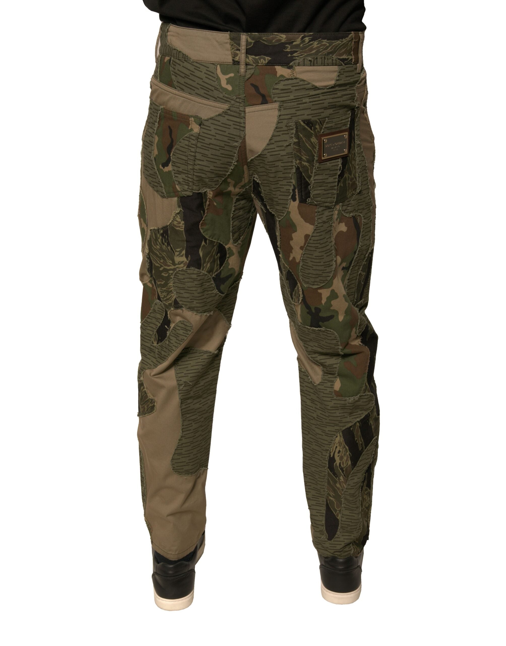 Dolce & Gabbana Multicolor Camouflage Baumwollhose