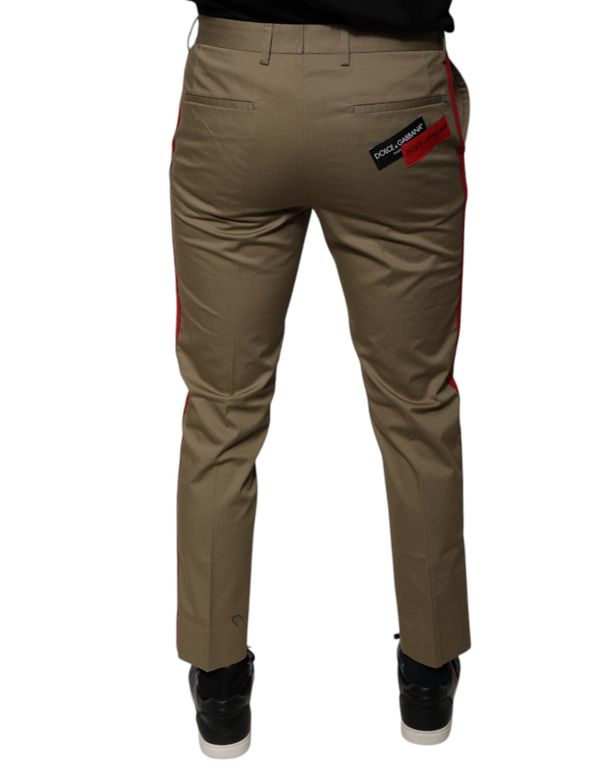 Dolce & Gabbana Braunes Logo Herren Casual Tapered Pants