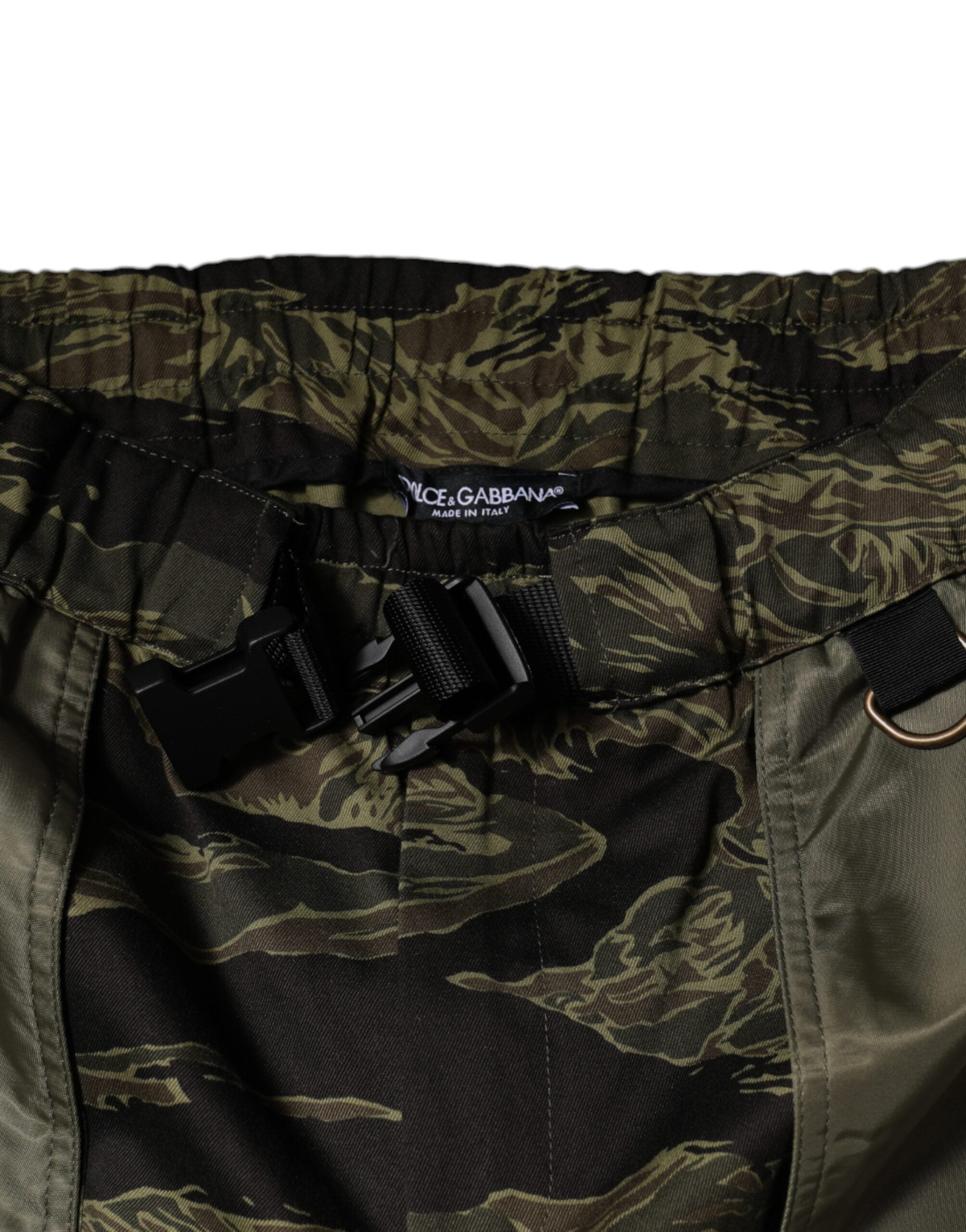 Dolce & Gabbana Grüne Baumwoll-Jogger-Cargo-Hose